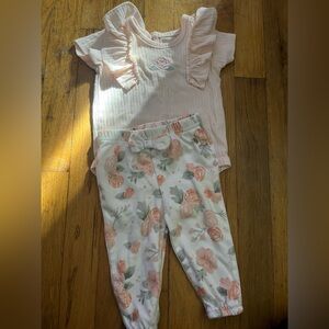 Essentials Baby Outfit with Floral Design